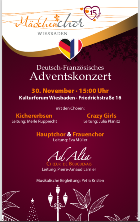 Deutsch-Französisches Adventskonzert am 30.11.2025